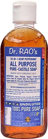 CERO Dr Raos Mint Fragrance All Purpose Pure Castile Soap, Perfect for DIY Projects (200ML)