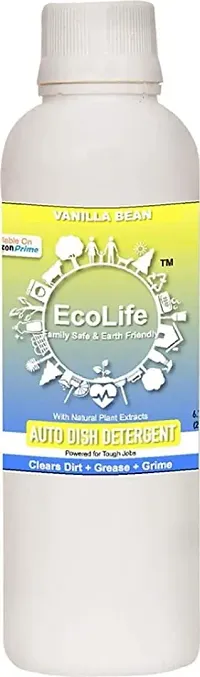 CERO ECOLIFE Hand Safe and Effective, 100% Natural Dish Washer Detergent, Vanilla Bean (195ml)