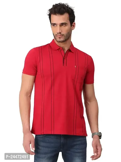 Stylish Fancy Cotton Polos T-Shirts For Men-thumb0