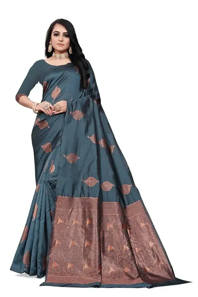 Stylish Lichi Silk Jacquard Work Saree for Women