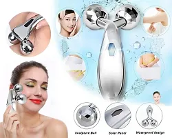 Skylight 3D - Roller Massager 360 Rotate Silver Thin Face Full Body Shape Massager Facial Massage Relaxation Tool Massager-thumb1