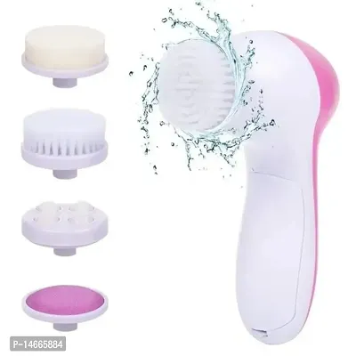 Zexer 5 in 1 Electric Facial Brush Cleanser Body Cleaning Massage Machine for Exfoliate of Dead Skin-thumb5