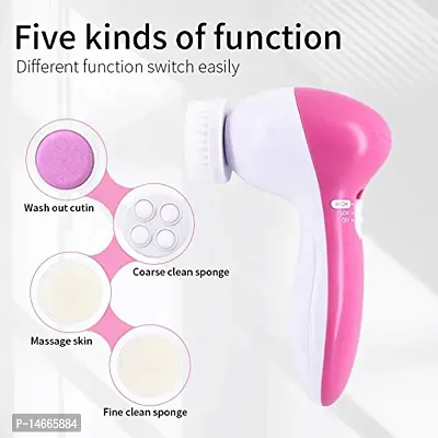 Zexer 5 in 1 Electric Facial Brush Cleanser Body Cleaning Massage Machine for Exfoliate of Dead Skin-thumb4