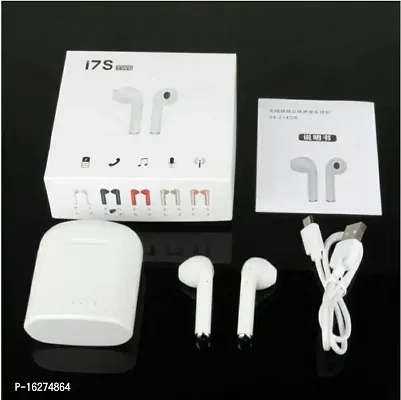 TWS I7S TWINS BT Bluetooth Headset  (White, True Wireless)