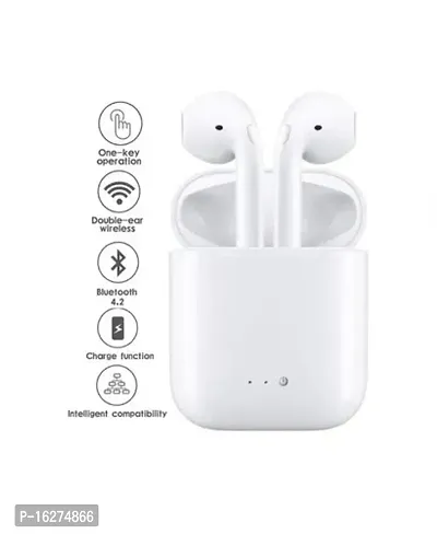 TWS I7S TWINS BT Bluetooth Headset  (White, True Wireless)-thumb2