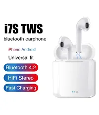 TWS I7S TWINS BT Bluetooth Headset (White, True Wireless)-thumb1