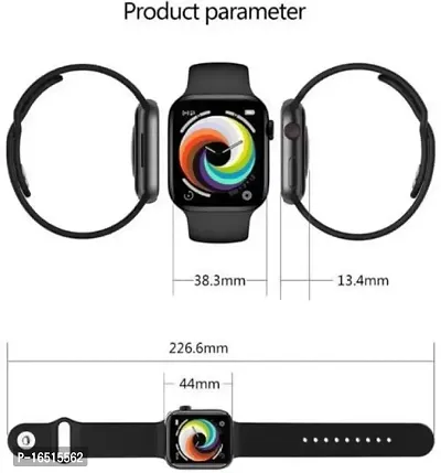 T500 Smart-Watch with Bluetooth Calling, Heart Rate Monitor, Step Count Smartwatch  (Black Strap, Free Size)-thumb4