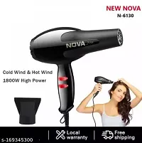 NOVA -NV-6130 HAIR DRYER HOT AND NORMAL AIR FEATURE AR Hair Dryer  (1200 W, Black)-thumb3