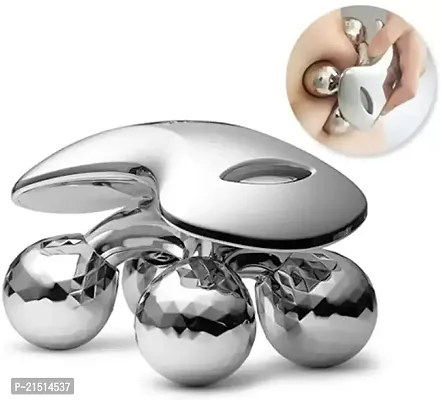 4D Roller Massager, Body Massage, Face Massage Massager  (Silver)-thumb3