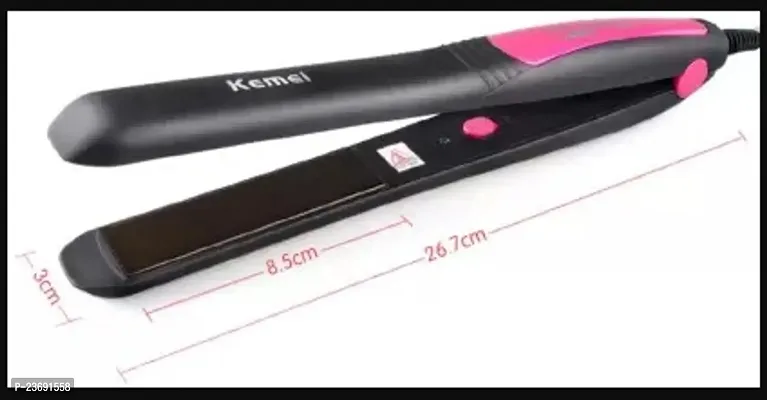 Kemei KM-328 Ceramic Hair Straightener Electric Flat Iron Straightening Irons Ceramic Hair Straightener Hair Straightener  (Pink)