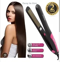 KEMEI Original KM-328 Hair Straightener (Black) Best 1 Hair Straightener | hair straightening machine, Beauty Set of Professional Hair Straightener Hair Straightener and Hair Curler with Ceramic Plate-thumb2