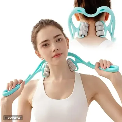 Neck Massager for Therapy Neck and Shoulder Dual Trigger Point Roller Hand Pressure Massage Stick-thumb0