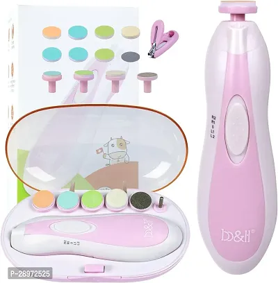 Baby Nail Trimmer Electric, Safe Baby Nail File, Baby Nail Clippers with Light and 6 Grinding Pads for Newborn Infant Toddler or Adults-thumb0