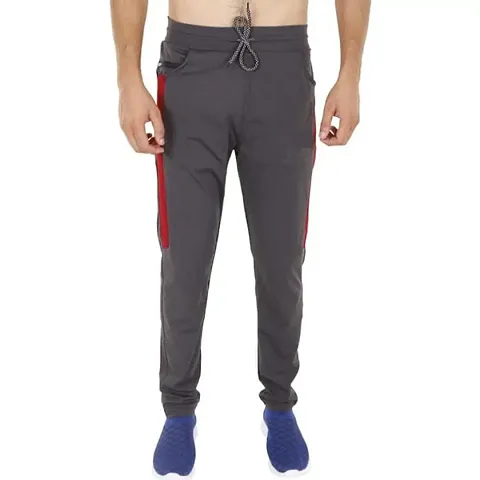 Stylish Blend Solid Regular Track Pants For Men