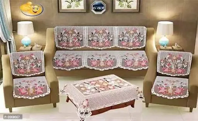 Sofa Cover Set 5 Seater And 1 Center Table Cover- Set Of 11