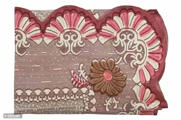 Flower Designer Rectangular Centre Table Cover - 4 Seater 40x60 Inches - Maroon Colour Table Cloths-thumb4