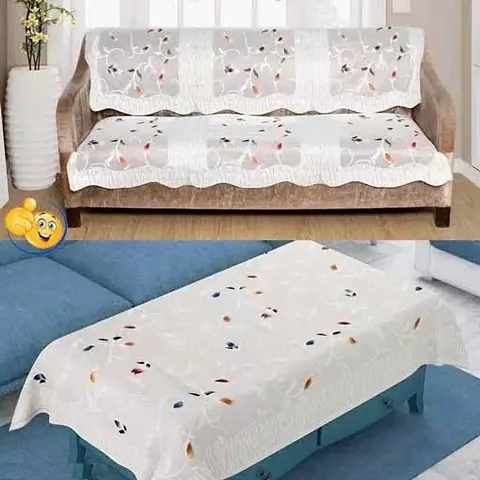Combo of Sofa Cover and Table Cover