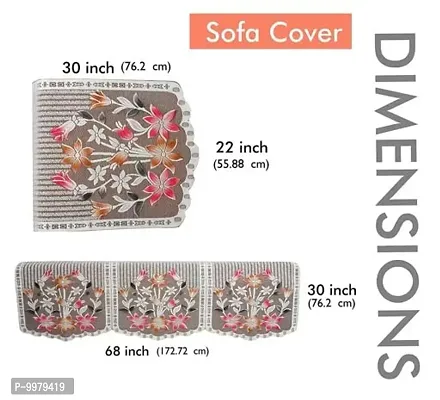 STANDRAD SOFA COVER SET OF 16 PCS ND CENTRAL TABLE COVERFlower Design Cott-thumb4