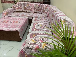 STANDARD SOFA COVER 16PCS+CTC/PINK/TULIP SOFA COVER WITH CENTRAL TABLE COVER-thumb3