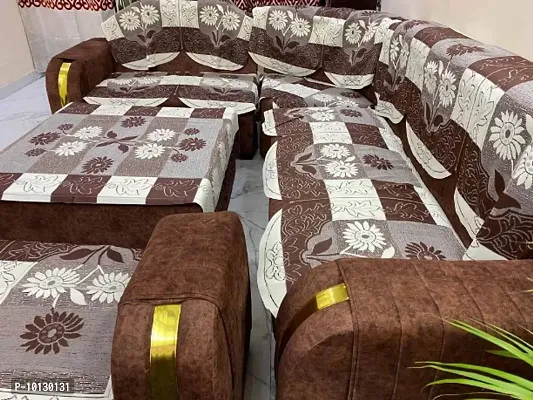 STANDARD SOFA COVER 16PCS+CTC/BRN/PT WITH CENTRAL TABLE COVER-thumb2