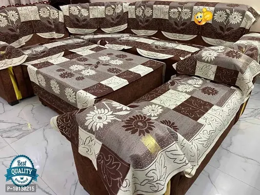 STANDARD SOFA COVER 20PCS+CTC/BRN/PT SOFA COVER WITH CENTRAL TABLE COVER
