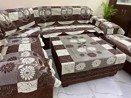 STANDARD SOFA COVER 20PCS+CTC/BRN/PT SOFA COVER WITH CENTRAL TABLE COVER-thumb1