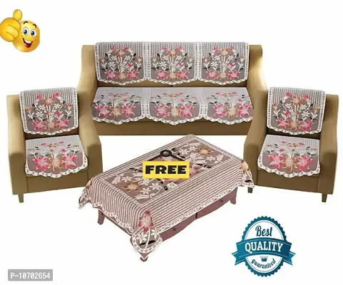 COMBO DEAL Sofa Cover Set 5 Seater And FREE  1 Center Table Cover- Set Of 11