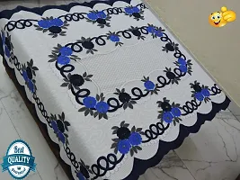 Kedar Corporation Premium sofa cover for l shape sofa cover 7 sofa cover with Center Table cover customisable sofa cover for living room flower design corner sofa cover Blue daisy design for luxury so-thumb1