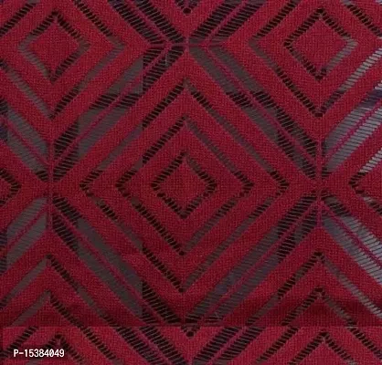 COMBO L Shape Sofa Covers Square Geometric Design 6 seater sofa cover , 3+3 sofa cover ( set of 12) And A Centre table cover ( 40 x 60 inches) - Maroon Colour-thumb4