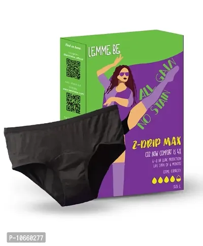 Lemme Be Period Panties for Women | Reusable Period Underwear 120 ML Capacity | Leak Proof Protecti-thumb0