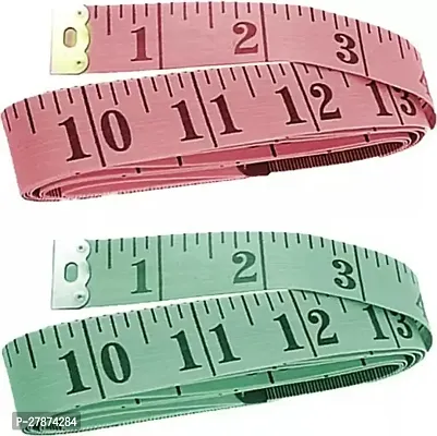 2 Pieces (RED and Green) Colored Heavy Duty Inch Tape | Inchi Tape | Tailor Tape | Measuring Tape