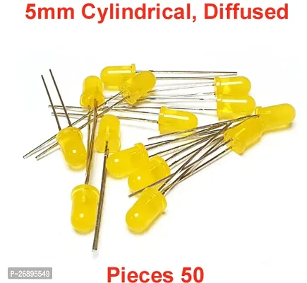 ELPH 5mm Diffused, Cylindrical LEDs YELLOW Pieces 50 Electronic Components Electronic Hobby Kit ()-thumb0