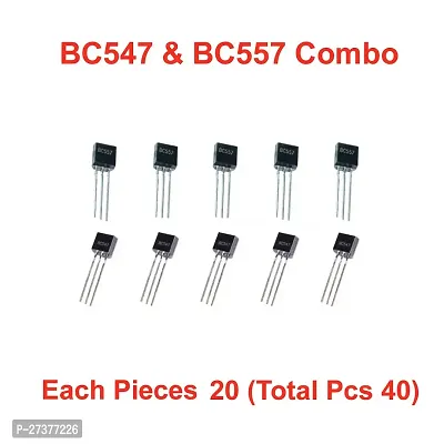 BC 547 NPN transistors  BC 557 PNP transistors_Each Pieces 20 (Pack Of 40) NPN Transistornbsp;