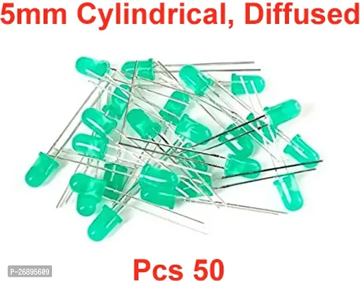 ELPH 5mm Diffused, Cylindrical LEDs GREEN Pieces 50 Electronic Components Electronic Hobby Kit ()-thumb0