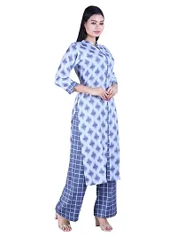 HRIDAY FASHION Women's Rayon Straight Casual/Ethnic Wear Kurta with Plazzo | Salwar Suit Set (2017)-thumb2