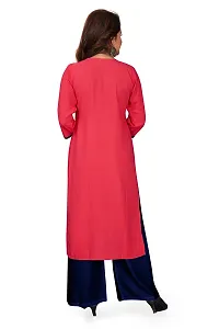 HRIDAY FASHION Women's Rayon Straight Casual/Office Wear Kurta (HF07)-thumb4