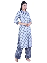 HRIDAY FASHION Women's Rayon Straight Casual/Ethnic Wear Kurta with Plazzo | Salwar Suit Set (2017)-thumb2