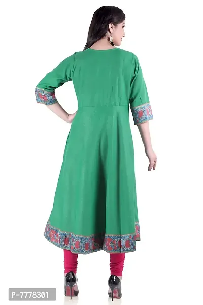 HRIDAY FASHION Women's Cotton Anarkali Maternity Feeding Kurti with Zippers (HF30)-thumb5