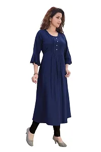 Hriday Fashion Women's Rayon Anarkali Maternity Nursing Breast Feeding Kurti with Zippers For PRE and Post Pregnancy (JC44)-thumb4