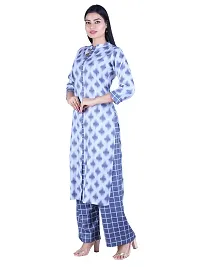 HRIDAY FASHION Women's Rayon Straight Casual/Ethnic Wear Kurta with Plazzo | Salwar Suit Set (2017)-thumb1