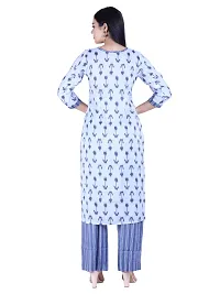 HRIDAY FASHION Women's Rayon Straight Casual/Ethnic Wear Kurta with Plazzo | Salwar Suit Set (2017)-thumb4