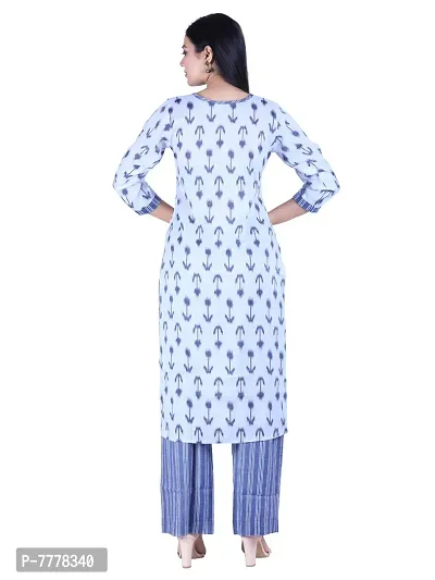 HRIDAY FASHION Women's Rayon Straight Casual/Ethnic Wear Kurta with Plazzo | Salwar Suit Set (2017)-thumb5