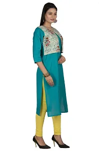 HRIDAY FASHION Women's Rayon Straight Maternity Feeding Kurti with Zippers-thumb3