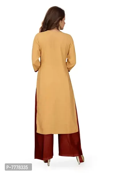 HRIDAY FASHION Women's Rayon Straight Casual/Office Wear Kurta (HF07)-thumb5