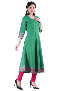 HRIDAY FASHION Women's Cotton Anarkali Maternity Feeding Kurti with Zippers (HF30)-thumb3