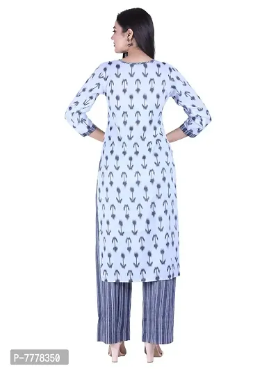 HRIDAY FASHION Women's Rayon Straight Casual/Ethnic Wear Kurta with Plazzo | Salwar Suit Set (2018)-thumb5