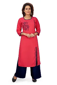 HRIDAY FASHION Women's Rayon Straight Casual/Office Wear Kurta (HF07)-thumb3