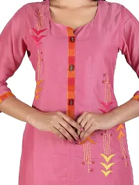 HRIDAY FASHION Women's Chandheri Silk Straight Casual/Ethnic Wear Kurti (2015)-thumb3