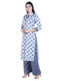 HRIDAY FASHION Women's Rayon Straight Casual/Ethnic Wear Kurta with Plazzo | Salwar Suit Set (2017)-thumb1