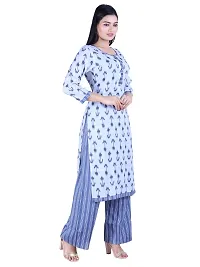 HRIDAY FASHION Women's Rayon Straight Casual/Ethnic Wear Kurta with Plazzo | Salwar Suit Set (2018)-thumb2